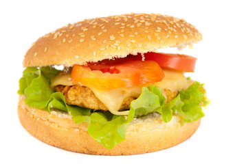 cheeseburger isolated