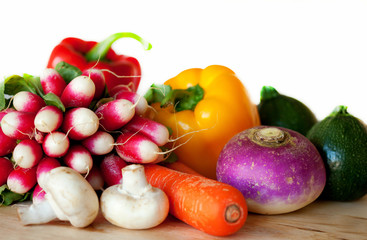 Fresh vegetables ready for cooking