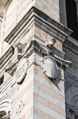 Obraz premium Katedra Belltower w Ferrarze. Emilia-Romagna. Włochy.