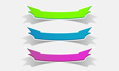 Obraz premium set of colored ribbons.