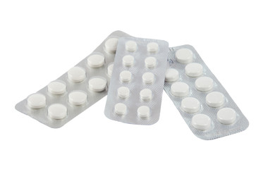 Packaging pills isolated