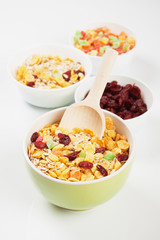 Cereal muesli with dried fruit