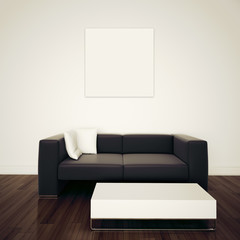 minimal modern interior couch