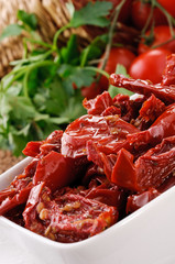 Pomodori secchi - dried tomatoes, close-up
