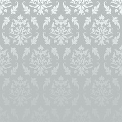Silver Seamless Damask Pattern