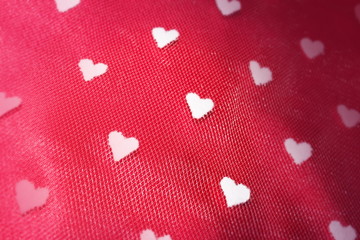 brilliant red cloth with a pattern heart