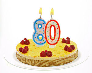 kuchen mit kerzen