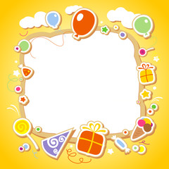Obraz premium Template for baby's photo album.