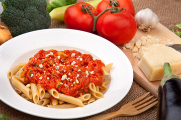 Pasta with tomato sauce