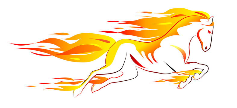 Fiery horse
