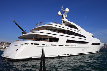 Fototapeta na wymiar Luxury yacht in harbor
