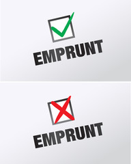 emprunt, prêt accepté et refusé