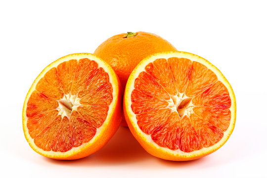 halbierte Blutorange