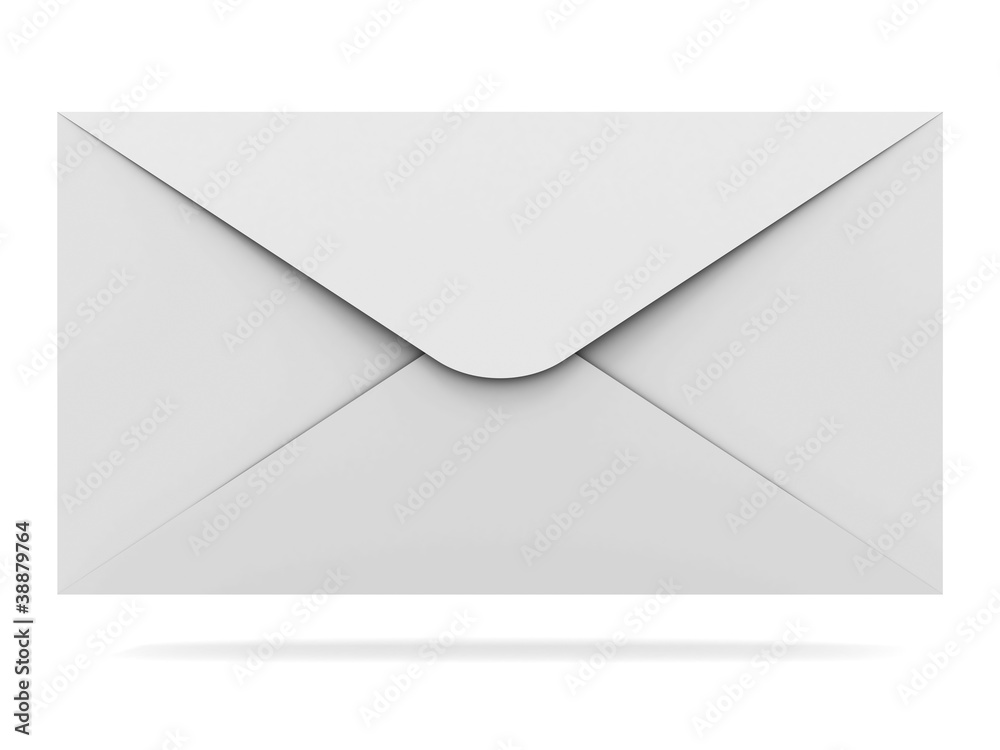 Poster Mail envelope isolated on white background