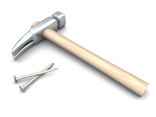Hammer und Nägel