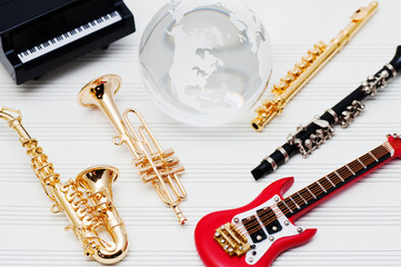 Naklejka premium 音楽の世界
