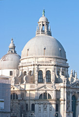 Church at Grand canal Venice Italy