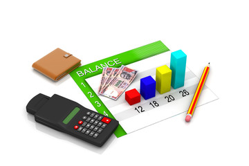 business chart showing financial success at the stock market