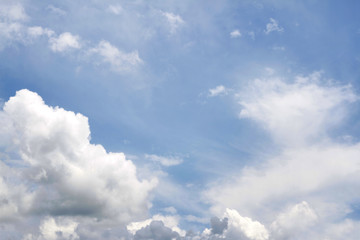 Soft white clouds in blue sky