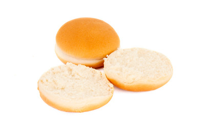 hamburger buns isolated