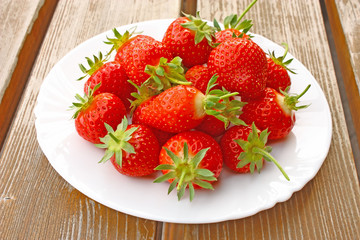 Strawberries on a plate
