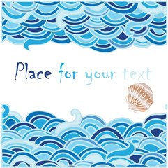 sea background with cockleshell
