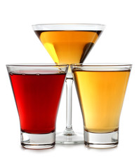 Yellow and red cocktail