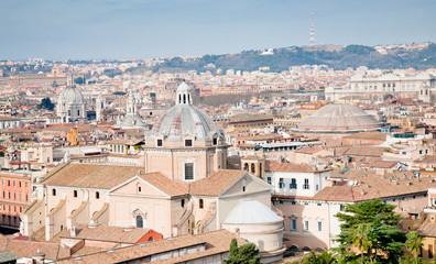 Fototapeta na wymiar panorama old Rome, Italy