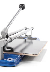 tile-cutting machine isolated on white background