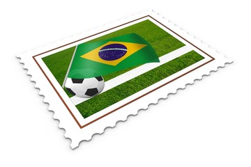 Fototapeta premium Fussball-marke Brasilien