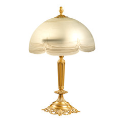 Vintage table lamp isolated on white