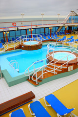 Open deck on a beautiful cruiseship