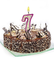 cake with number candle