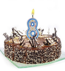 cake with number candle