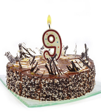 cake with number candle