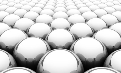 Fototapeta premium Silver reflection balls background 2