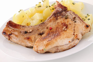 chop pork with potato