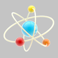 Atom symbol isolated