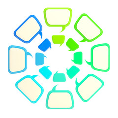 Abstract background made of text bubbles