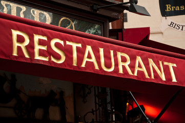 Fototapeta premium restaurant enseigne,