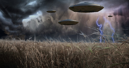 Obraz premium Aliens Invade