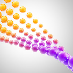 Abstract background made of spheres gradient