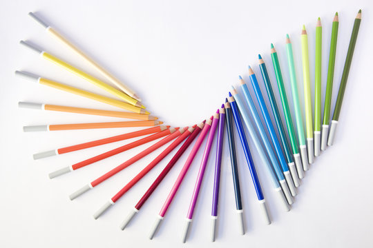 Dancing colored pencils