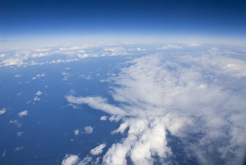 Fototapeta na wymiar Wysoka widoku wysokość chmur.