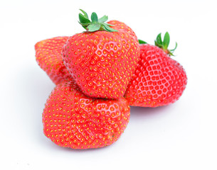 strawberries isolated over white background