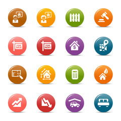 Colored Dots -  - Real estate icons