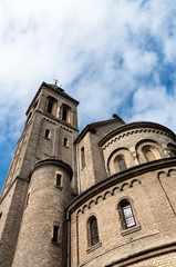 Fototapeta na wymiar St. Gabriel's church tower, Prague, Czech Republic