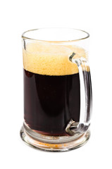 Dark beer. Photo pour beer into a glass