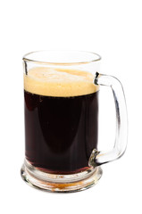 Dark beer. Photo pour beer into a glass