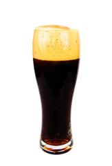 Dark beer. Photo pour beer into a glass